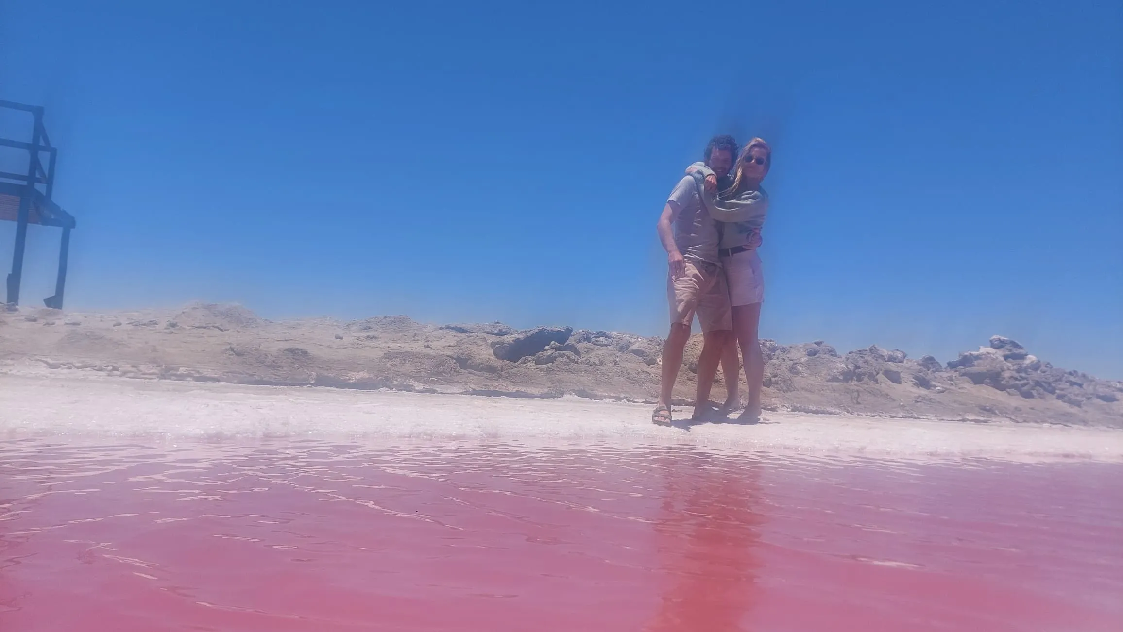 4x4 vehicle navigating challenging terrain at Sandwich Harbour tour