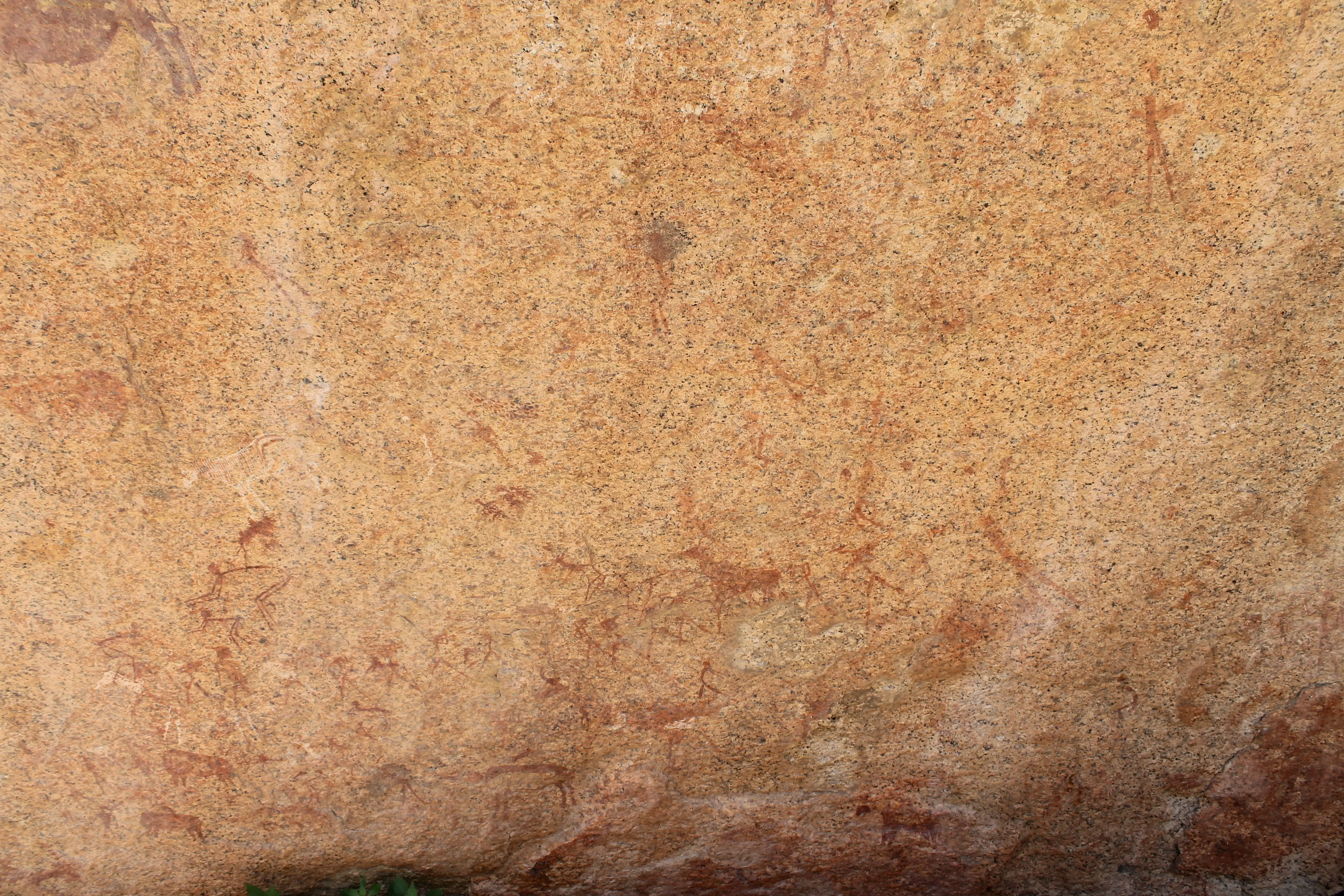 Sunlit granite rocks at Spitzkoppe in Namibia