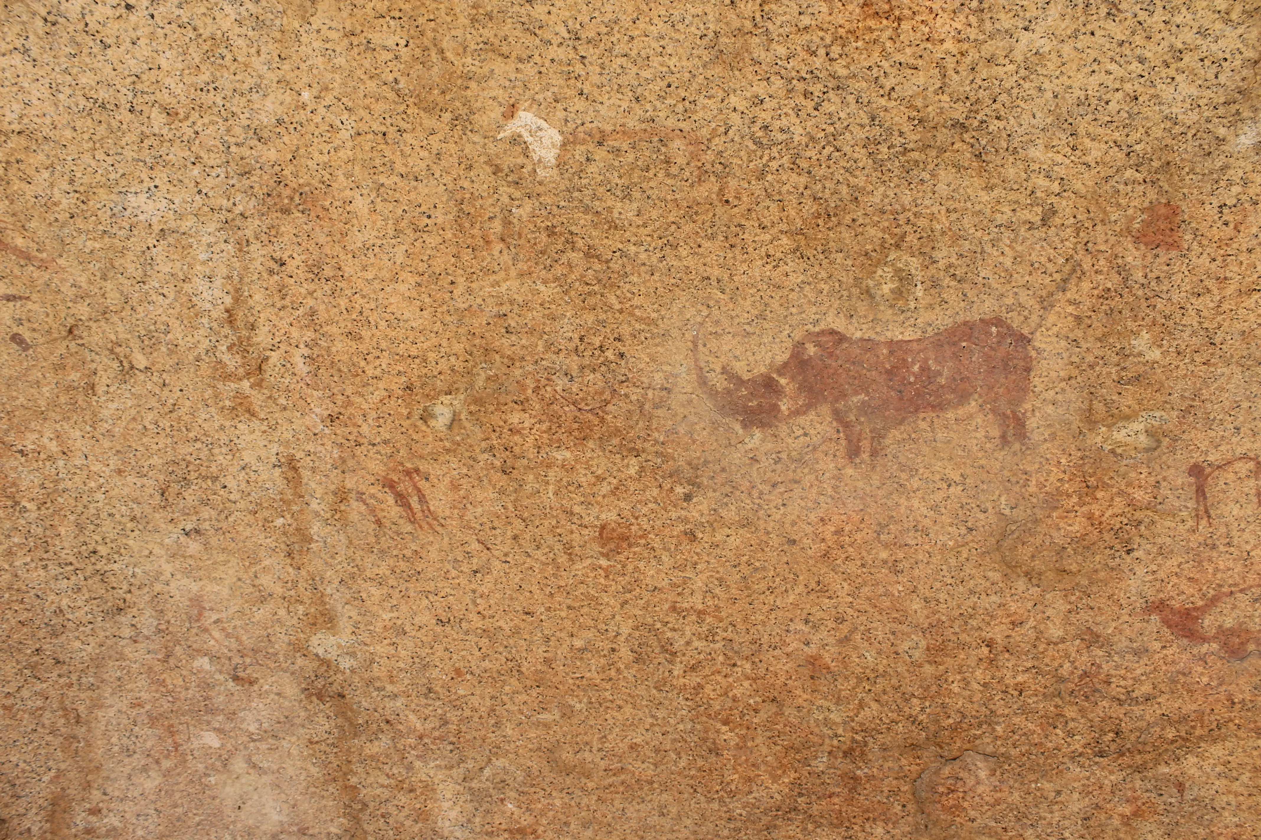 Cave entrance with Bushman drawings at Spitzkoppe